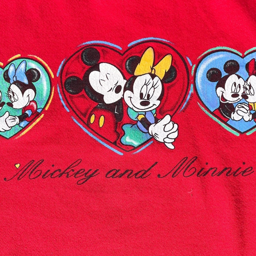Mickey Loves Minnie 1990s Disney Mickey Unlimited Sweatshirt Men's Size (XL) - Picture 7 of 11